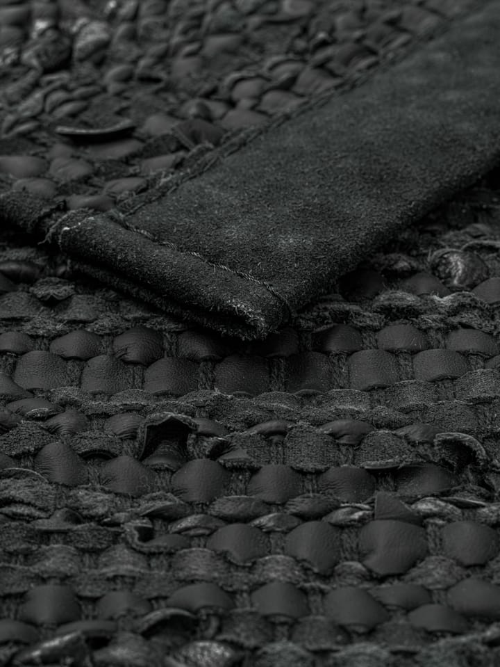 レザー ラグ  140x200 cm - dark grey (dark grey) - Rug Solid | ラグソリッド