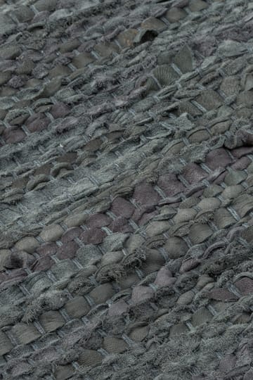 レザー ラグ  140x200 cm - dark grey (dark grey) - Rug Solid | ラグソリッド