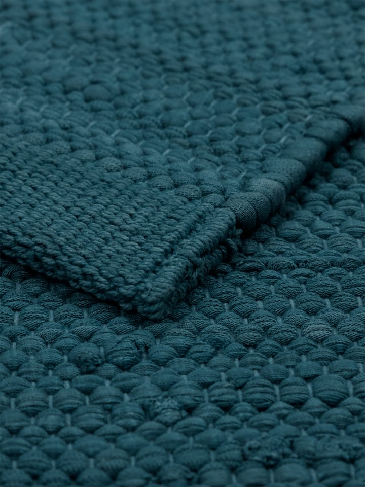 コットンラグ  140x200 cm - petroleum (petrolblue) - Rug Solid | ラグソリッド