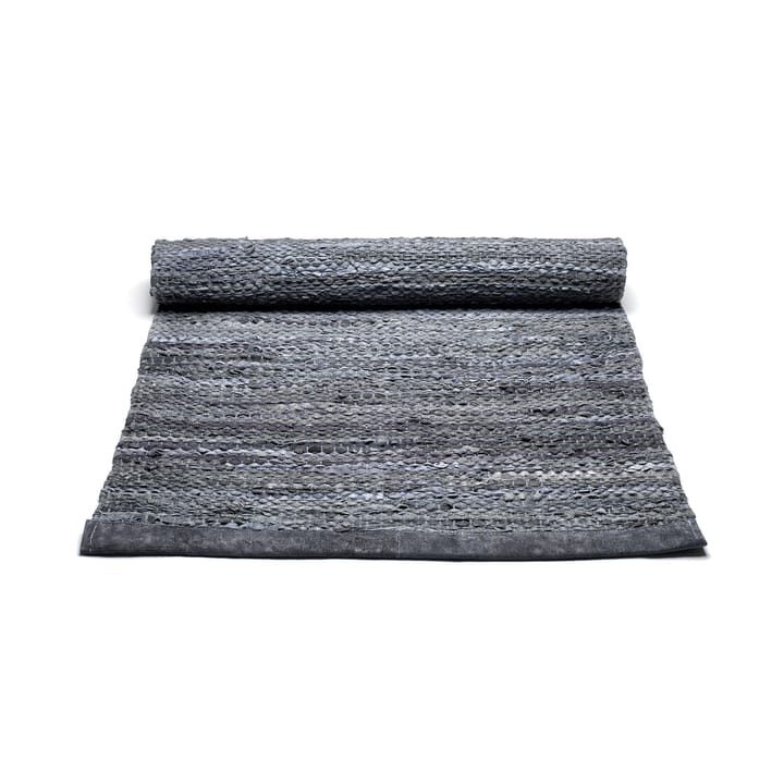 レザー ラグ  60x90 cm, dark grey (dark grey) Rug Solid | ラグソリッド
