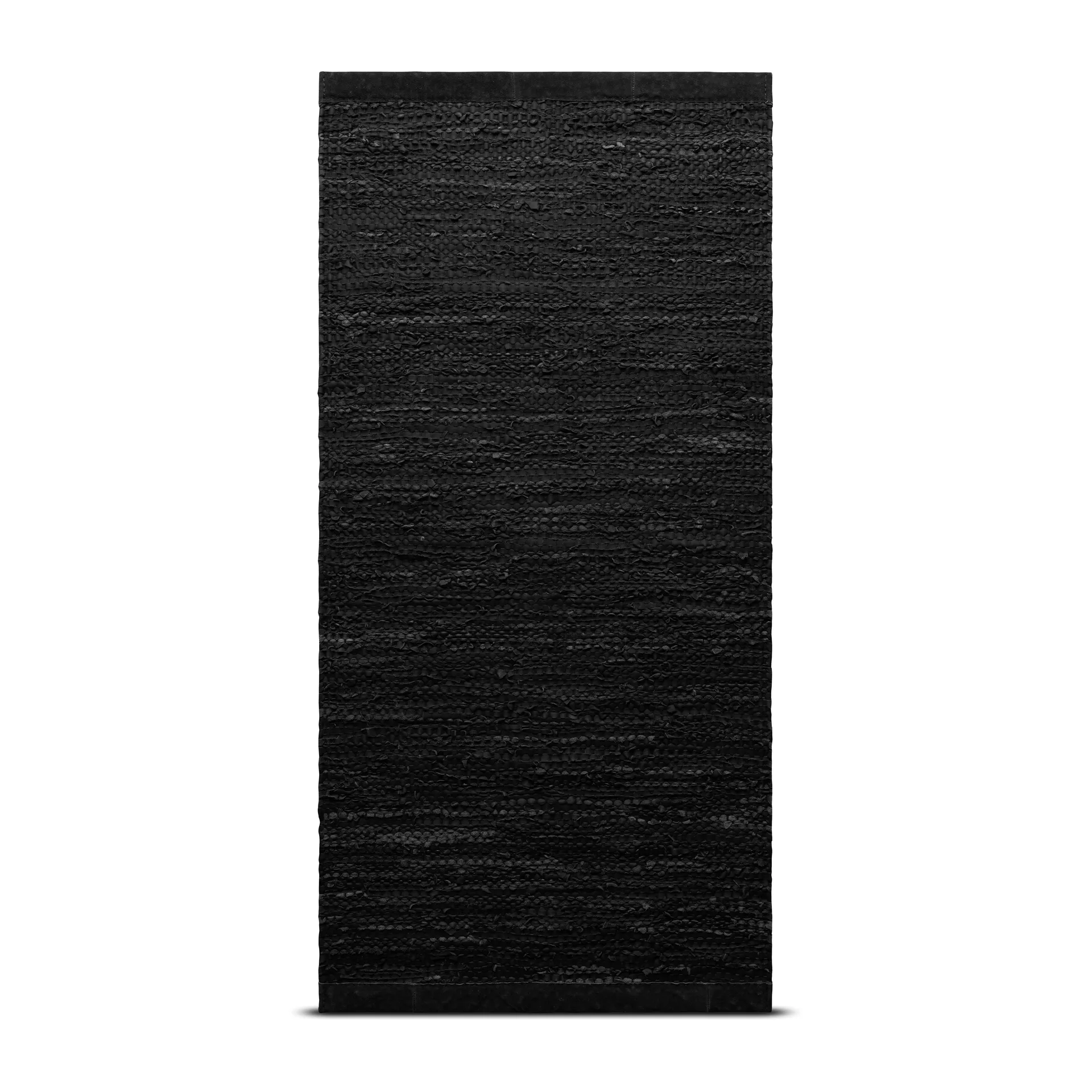 レザー ラグ  65x135 cm, black (black) Rug Solid | ラグソリッド