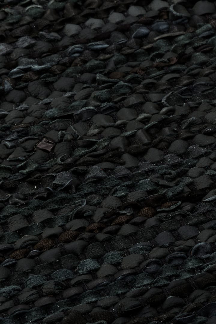 レザー ラグ  65x135 cm, black (black) Rug Solid | ラグソリッド