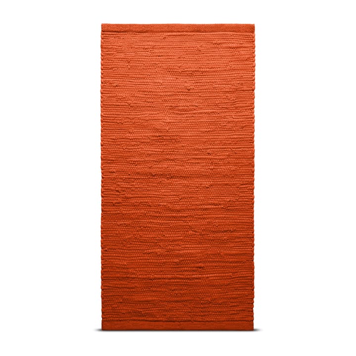 コットンラグ  65x135 cm - solar orange (orange) - Rug Solid | ラグソリッド