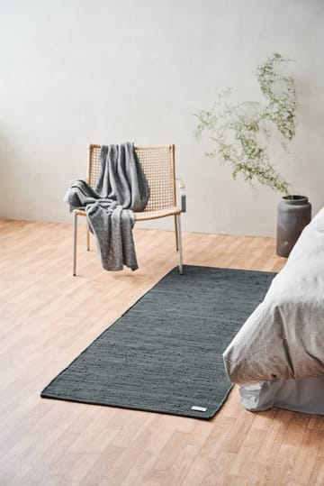 コットンラグ  65x135 cm - steel grey (grey) - Rug Solid | ラグソリッド