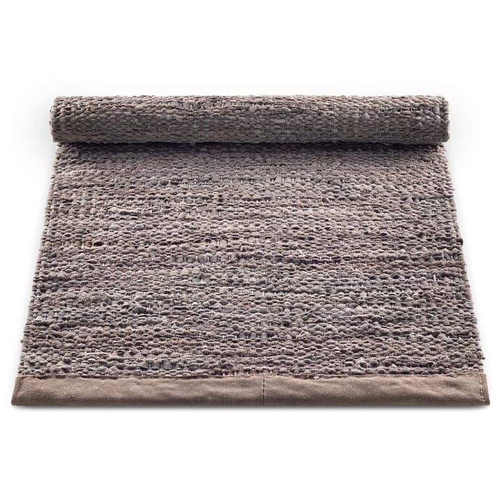 レザー ラグ  65x135 cm - wood (brown) - Rug Solid | ラグソリッド