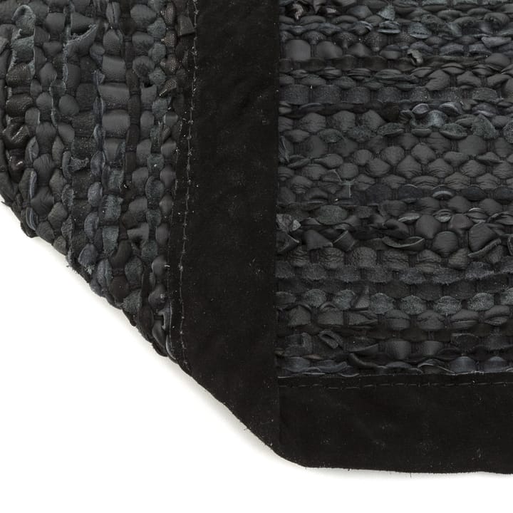 レザー ラグ  75x200 cm, black (black) Rug Solid | ラグソリッド