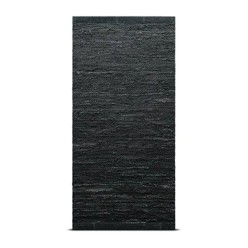 レザー ラグ  75x200 cm - dark grey (dark grey) - Rug Solid | ラグソリッド