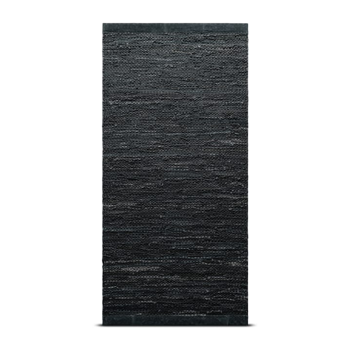 レザー ラグ  75x200 cm - dark grey (dark grey) - Rug Solid | ラグソリッド