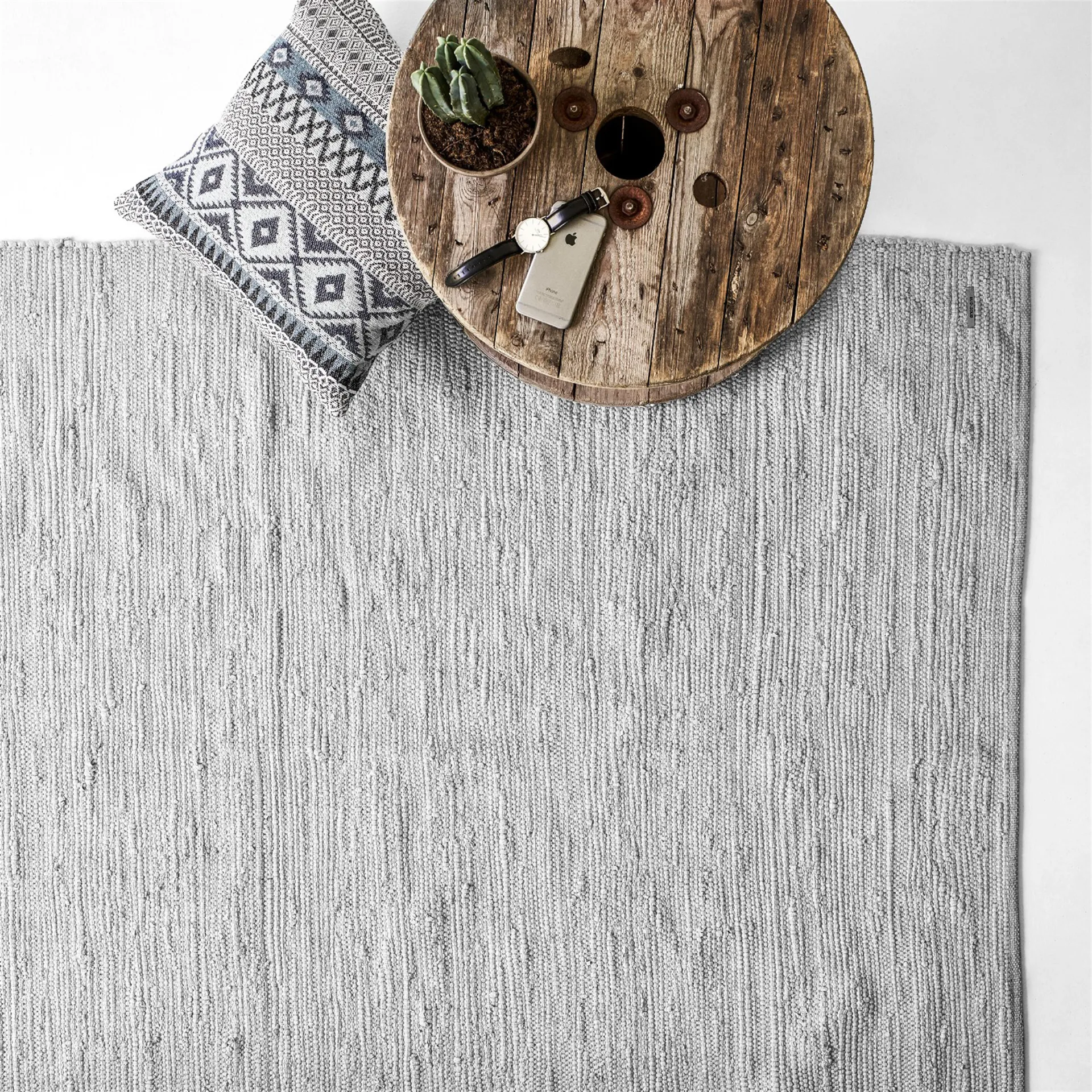 コットンラグ  75x200 cm, light grey (light grey) Rug Solid | ラグソリッド