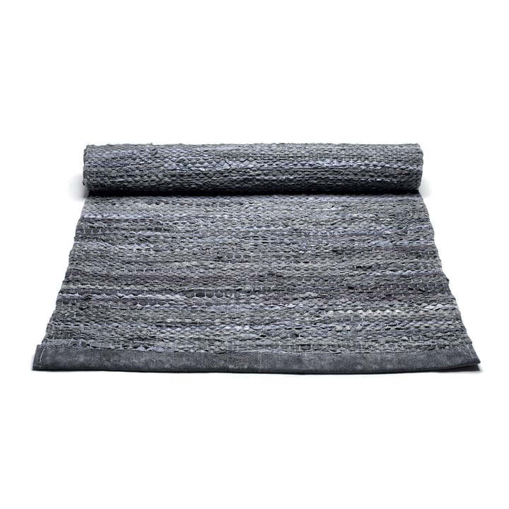 レザー ラグ  75x300 cm, dark grey (dark grey) Rug Solid | ラグソリッド