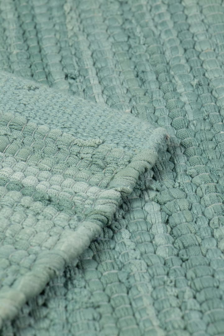 コットンラグ  75x300 cm, Dusty jade Rug Solid | ラグソリッド