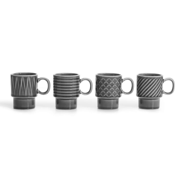 Coffee and More エスプレッソカップ 4個 - Grey - Sagaform | サガフォルム