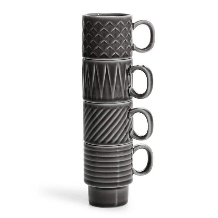Coffee and More エスプレッソカップ 4個, Grey Sagaform | サガフォルム