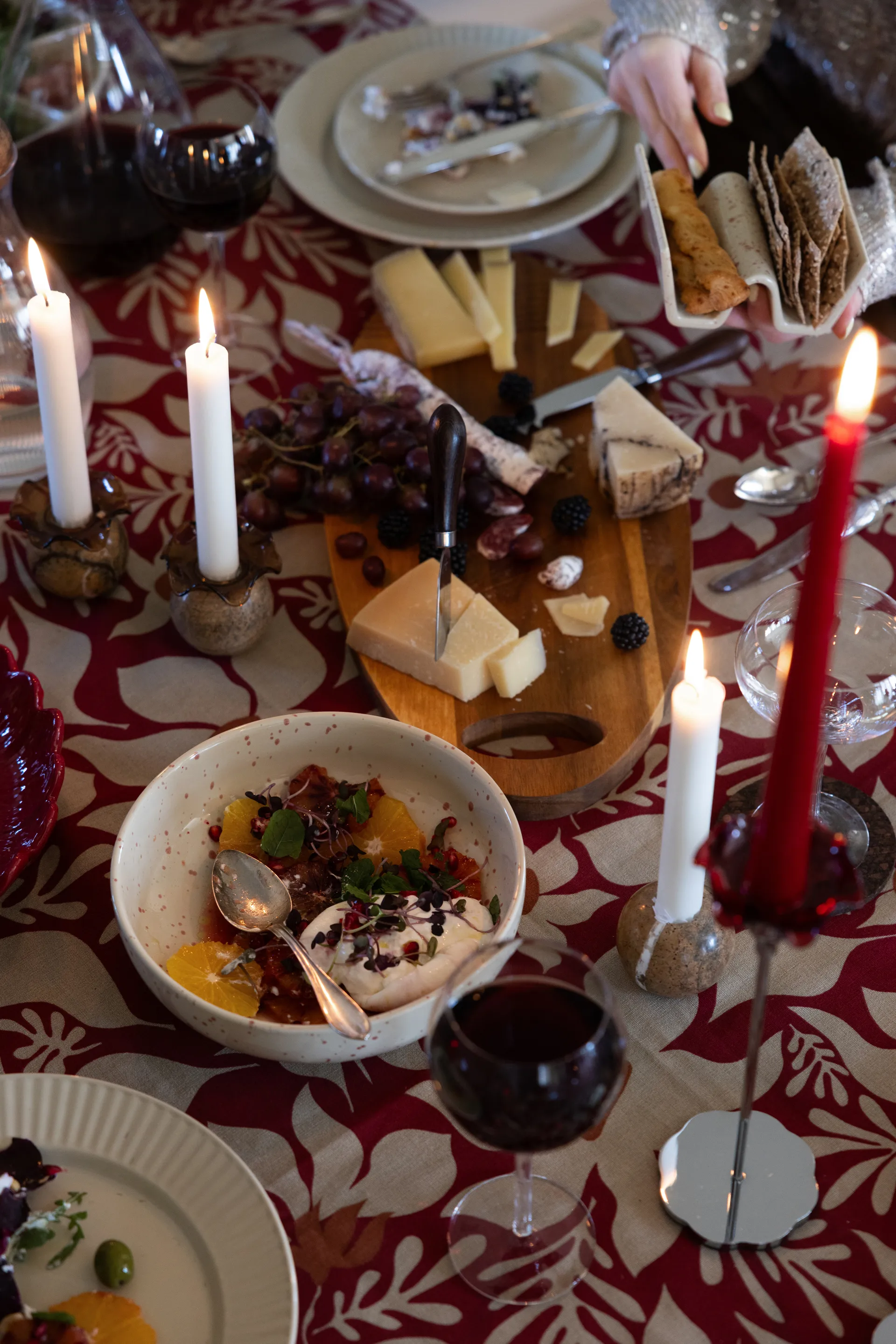 Ditte タコスタンド 2個セット, Beige-burgundy Sagaform | サガフォルム