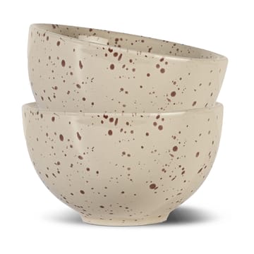 Ditte ボウル 2個 - Beige-burgundy - Sagaform | サガフォルム