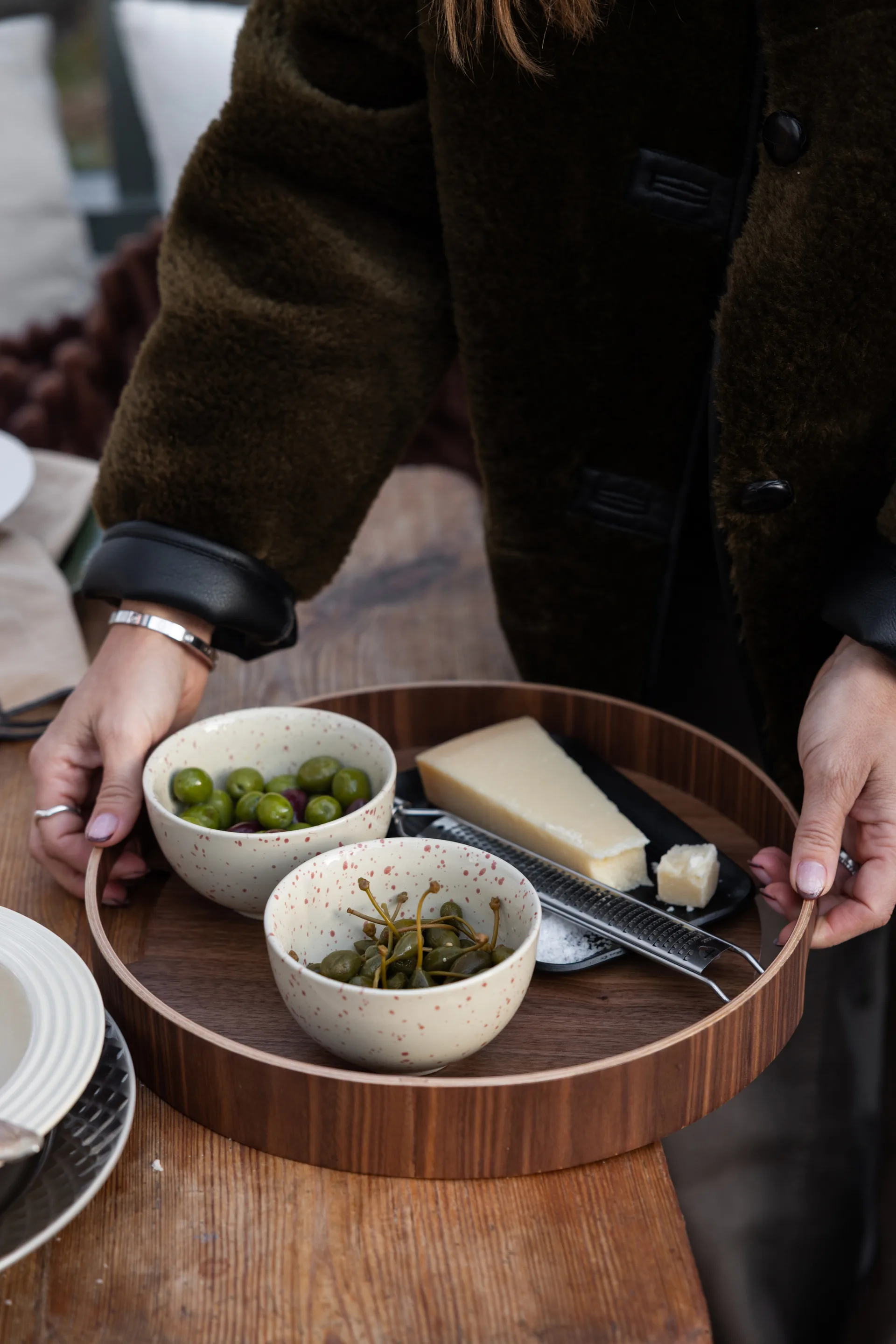 Ditte ボウル 2個, Beige-burgundy Sagaform | サガフォルム