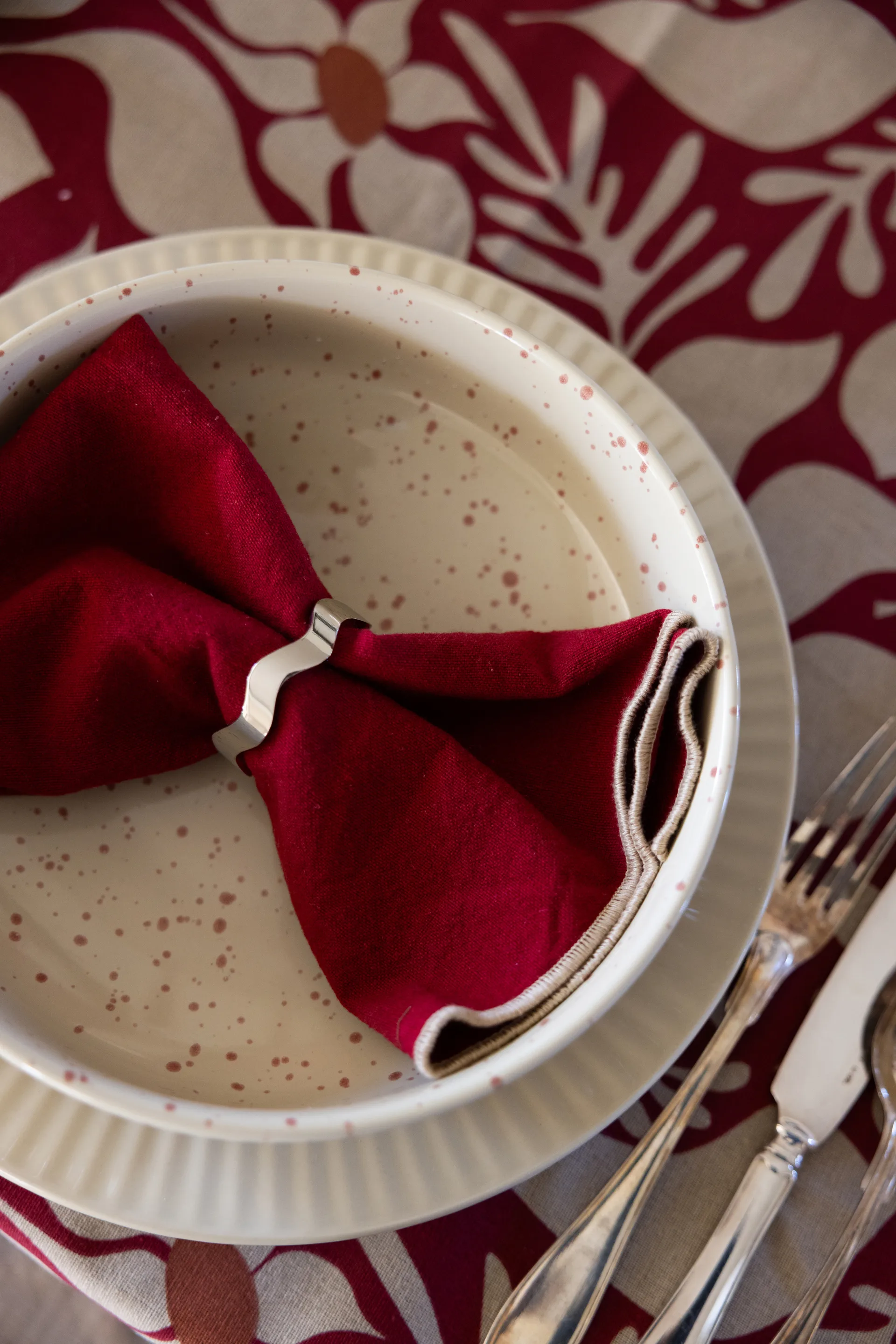 Ditte サービングボウル, Beige-wine red Sagaform | サガフォルム