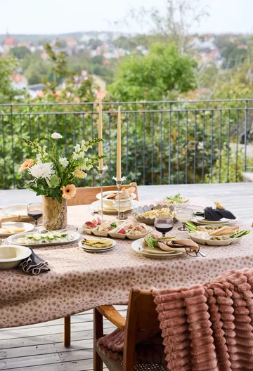 Edith テーブルクロス 150x280 cm - Mixed beige - Sagaform | サガフォルム