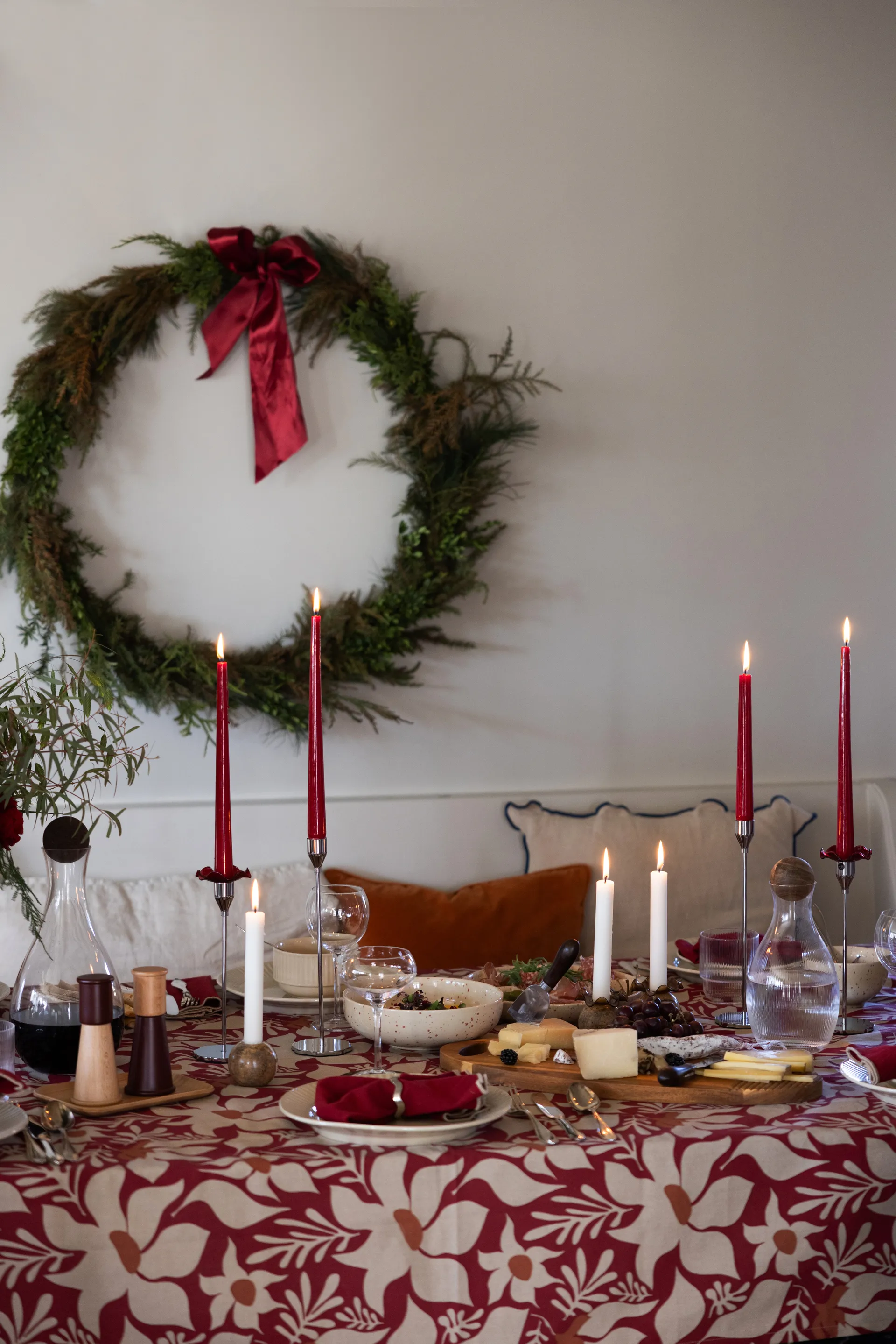 Edith テーブルクロス 150x280 cm, Wine red Sagaform | サガフォルム