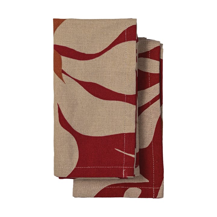Edith キッチンタオル 50x70 cm 2枚 - Wine red - Sagaform | サガフォルム