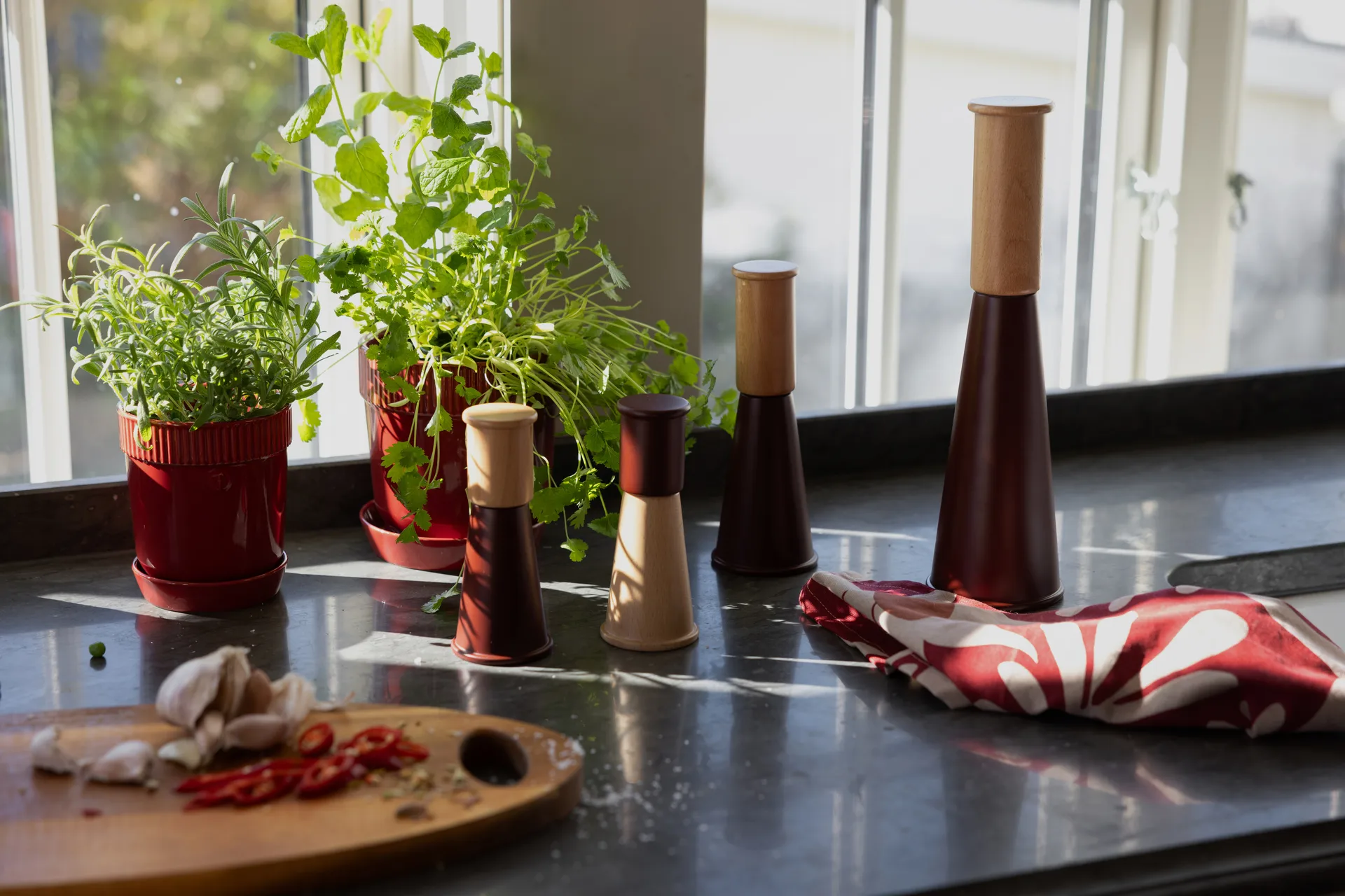 Edith キッチンタオル 50x70 cm 2枚, Wine red Sagaform | サガフォルム