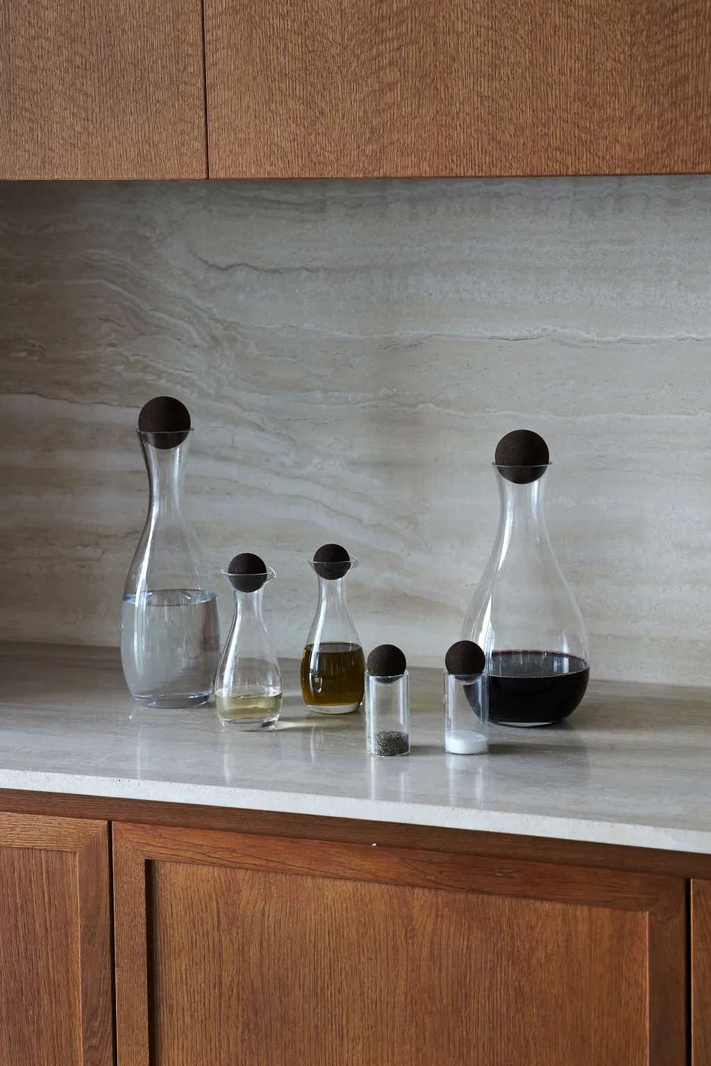 Nature カラフェ & コルクストッパー 1.5 l, Clear-dark brown Sagaform | サガフォルム