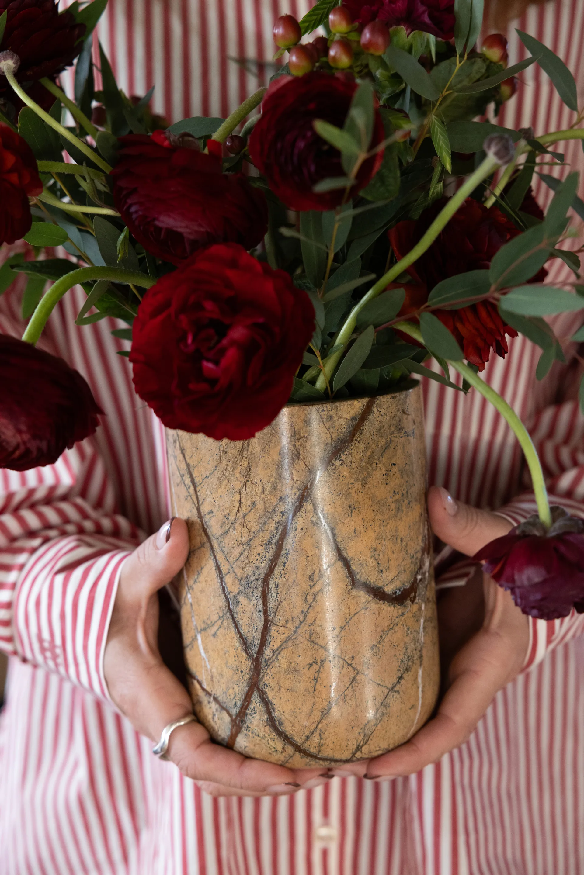 Stone ワインクーラー Ø12.5 cm, Brown forest marble Sagaform | サガフォルム