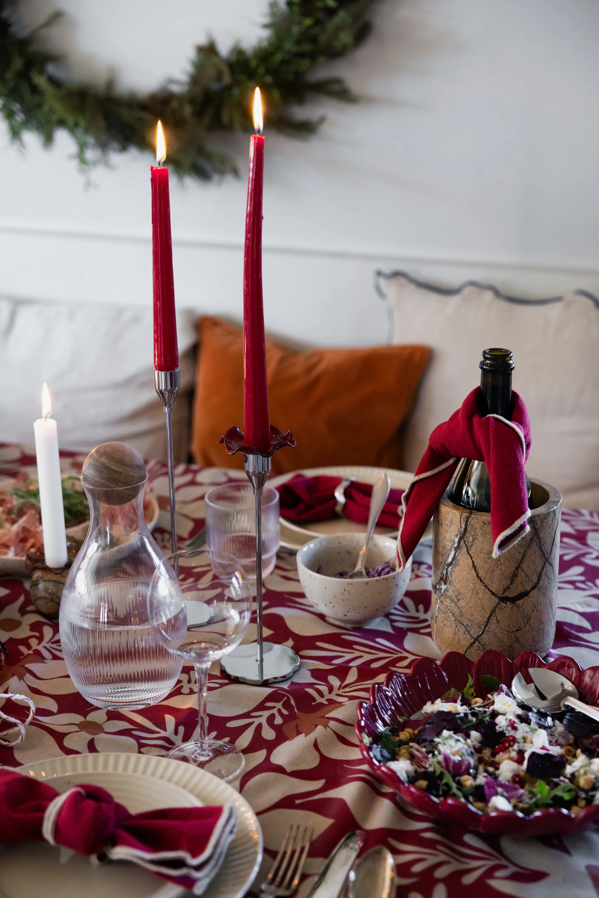 Stone ワインクーラー Ø12.5 cm, Brown forest marble Sagaform | サガフォルム