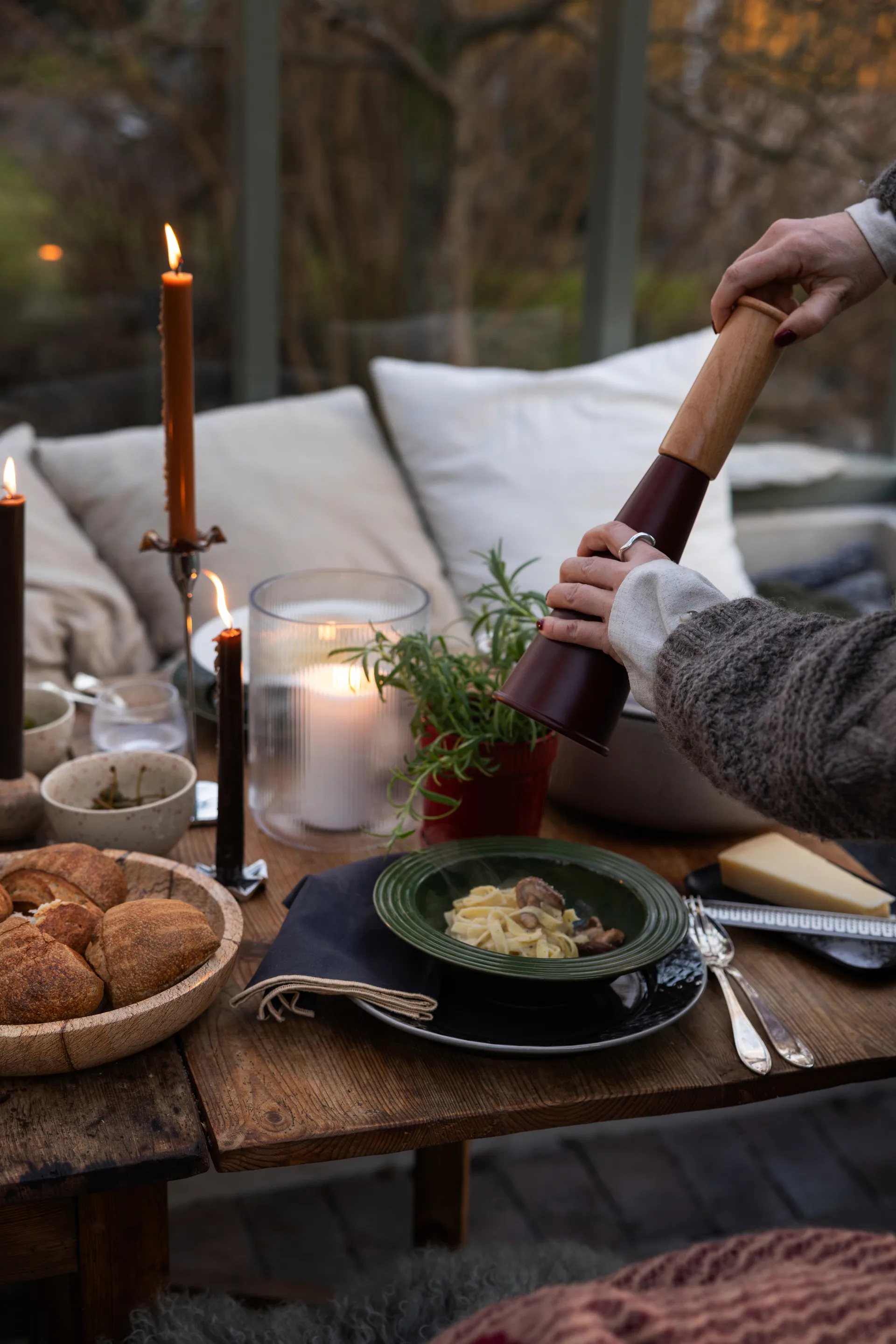 Stone ボウル L Ø28 cm, Brown forest marble Sagaform | サガフォルム