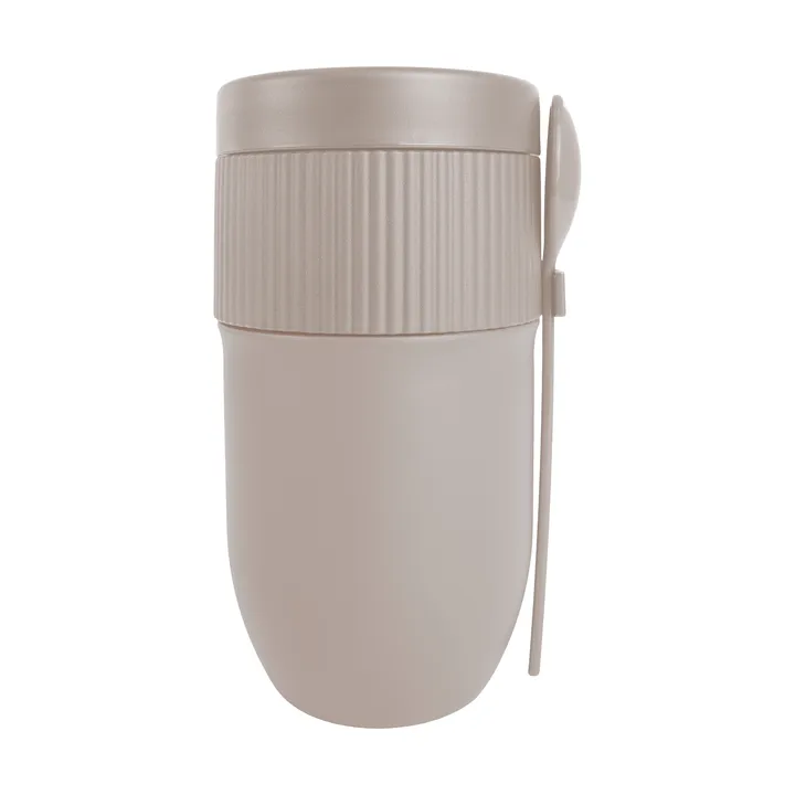 Ted フードジャー ヨーグルトマグ スプーン付き - Beige Pantone Warm gray 3C, 32 cl - Sagaform | サガフォルム