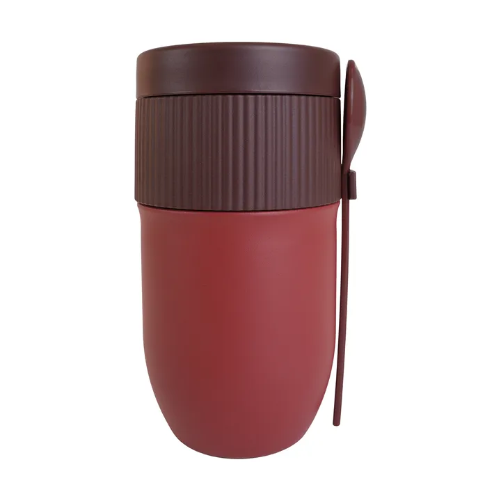 Ted フードジャー ヨーグルトマグ スプーン付き - Wine red Pantone 7624C, 32 cl - Sagaform | サガフォルム