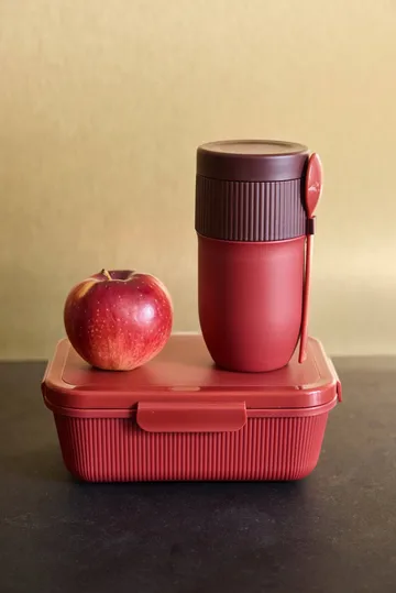 Ted フードジャー ヨーグルトマグ スプーン付き - Wine red Pantone 7624C, 32 cl - Sagaform | サガフォルム