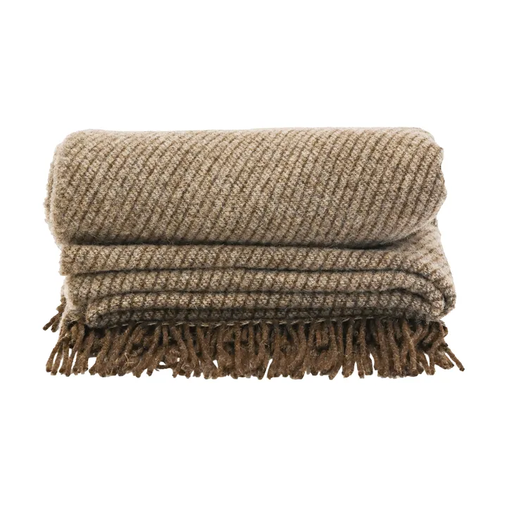 Ulli ブランケット 130x170 cm - Brown striped - Sagaform | サガフォルム