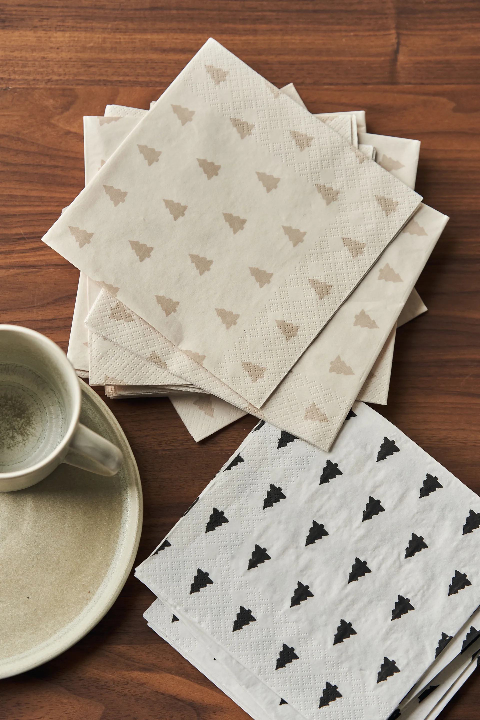 リネン ツリーナプキン 33x33 cm 20枚, black-white Scandi Essentials | スカンジエッセンシャルズ