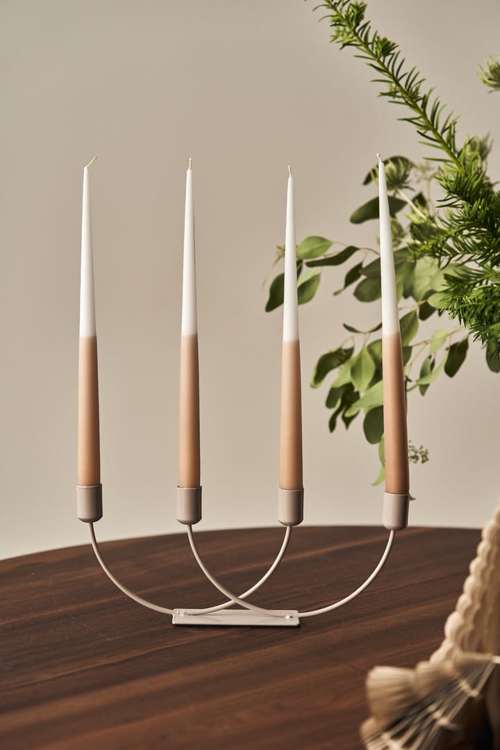 Affinity two-toned ロングキャンドル 4本セット 32 cm, White-sand Scandi Essentials | スカンジエッセンシャルズ