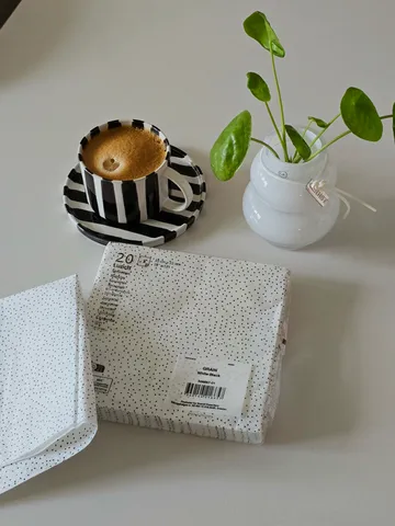 Grain ナプキン 33x33 cm 20枚 - white-black - Scandi Essentials | スカンジエッセンシャルズ