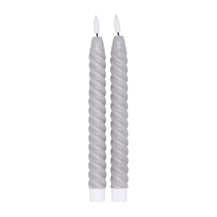 Twisted LEDキャンドル 25 cm 2パック, Grey Scandi Essentials | スカンジエッセンシャルズ