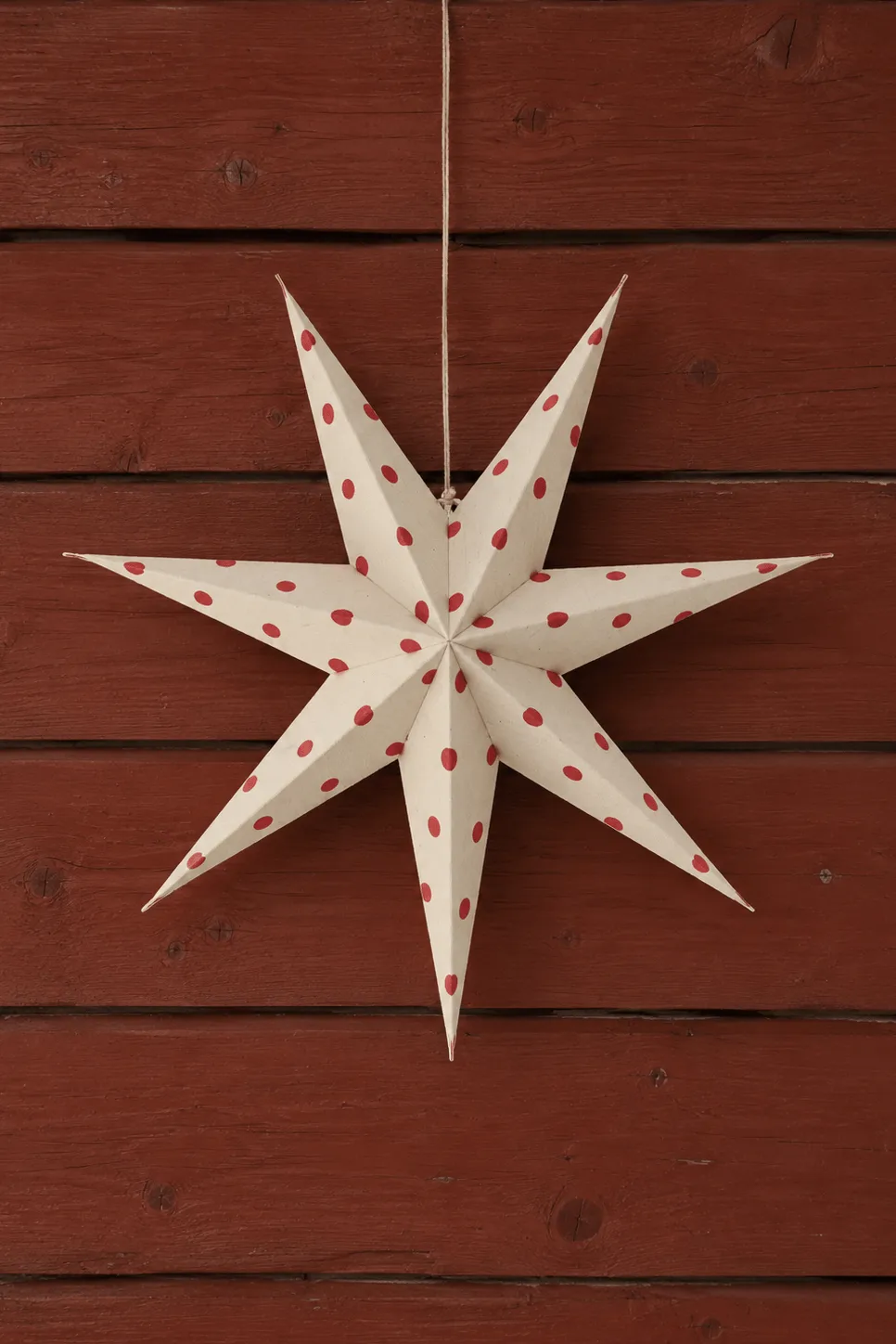 Bare アドベントスター white-red dots, 60 cm Scandi Living | スカンジリビング