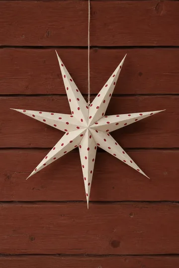 Bare アドベントスター white-red dots - 80 cm - Scandi Living | スカンジリビング