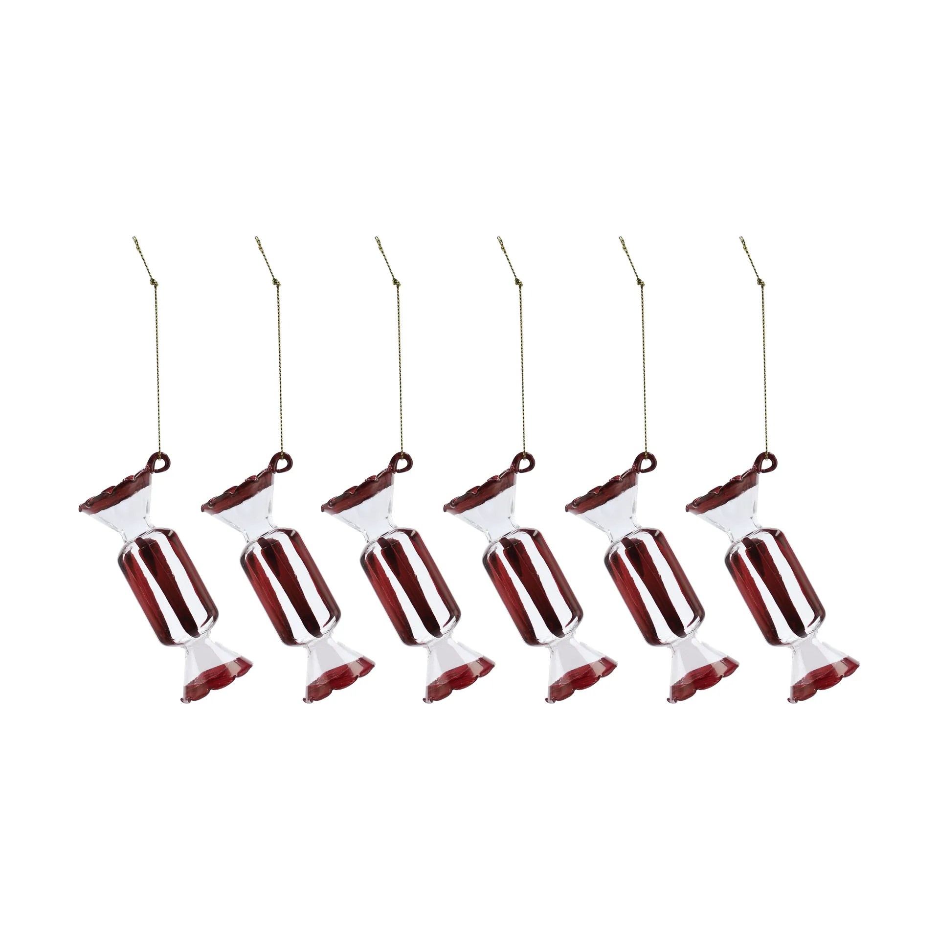 Bonbons クリスマスツオーナメント 6個, Red Scandi Living | スカンジリビング
