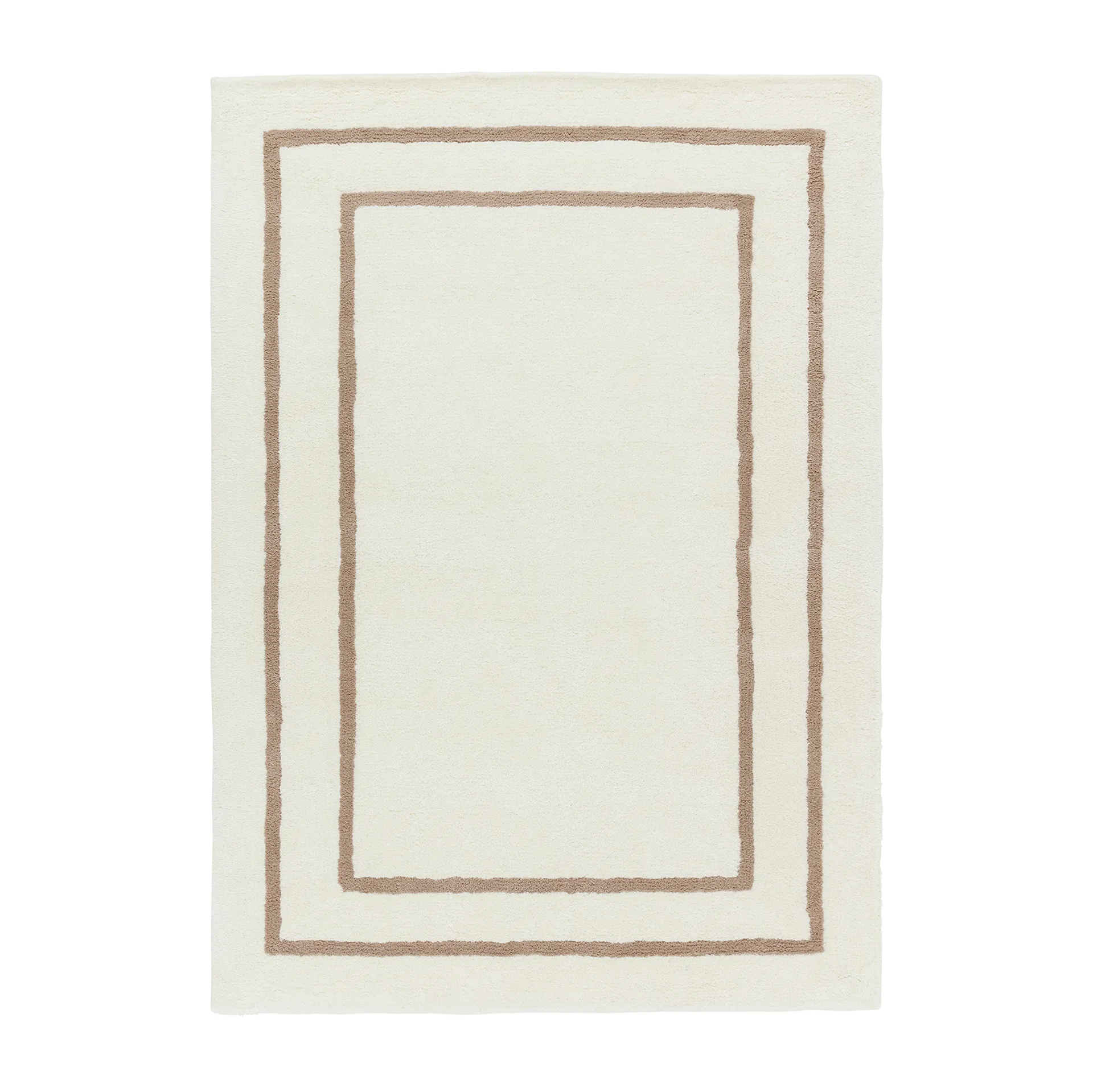 Borders ウールカーペット, White-beige 170x240 cm Scandi Living | スカンジリビング