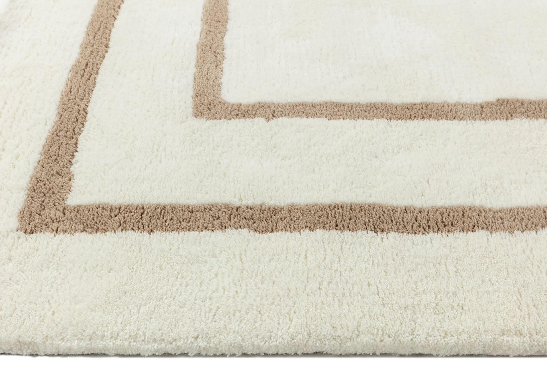 Borders ウールカーペット, White-beige 170x240 cm Scandi Living | スカンジリビング