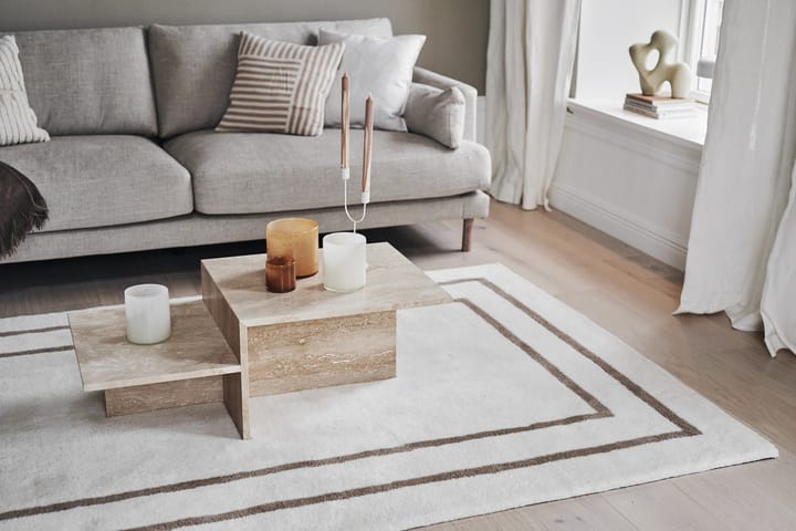 Borders ウールカーペット, White-beige 170x240 cm Scandi Living | スカンジリビング