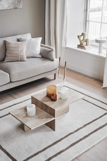 Borders ウールカーペット - White-beige 170x240 cm - Scandi Living | スカンジリビング