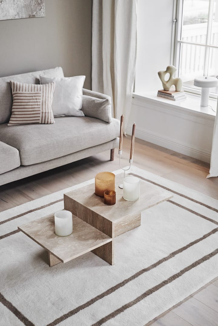 Borders ウールカーペット, White-beige 170x240 cm Scandi Living | スカンジリビング