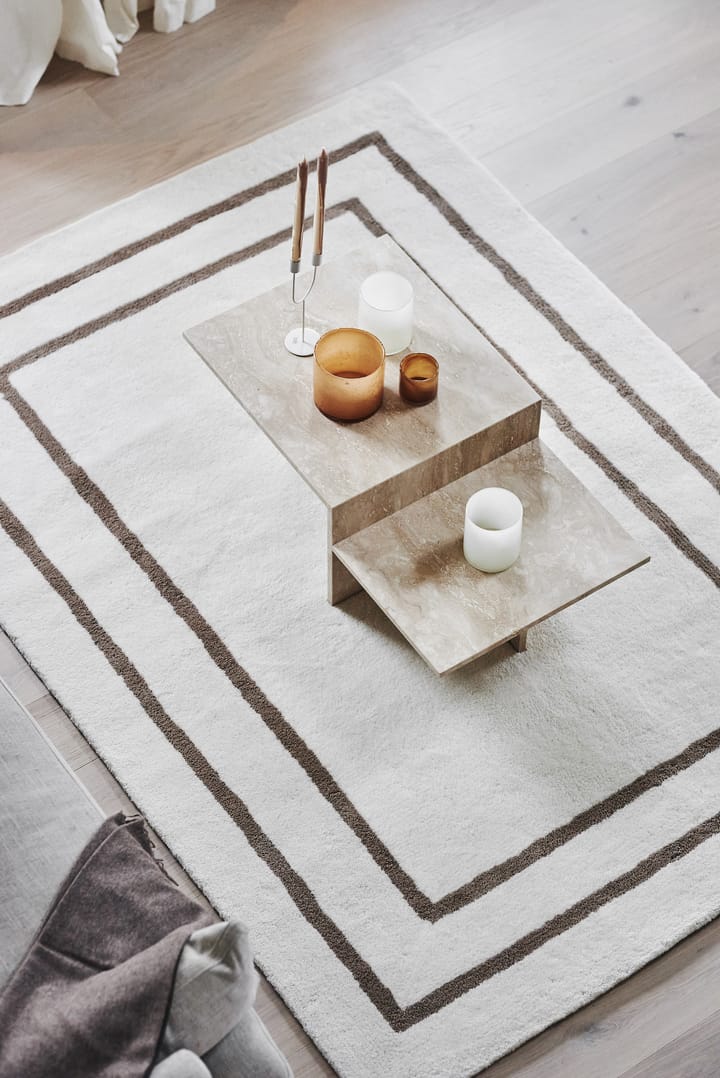 Borders ウールカーペット, White-beige 170x240 cm Scandi Living | スカンジリビング