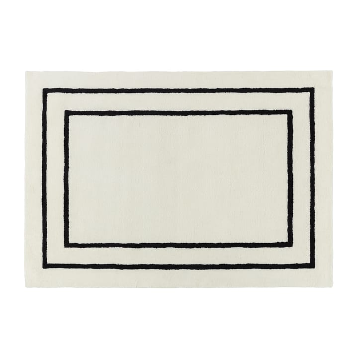 Borders ウールカーペット - White-black 170x240 cm - Scandi Living | スカンジリビング