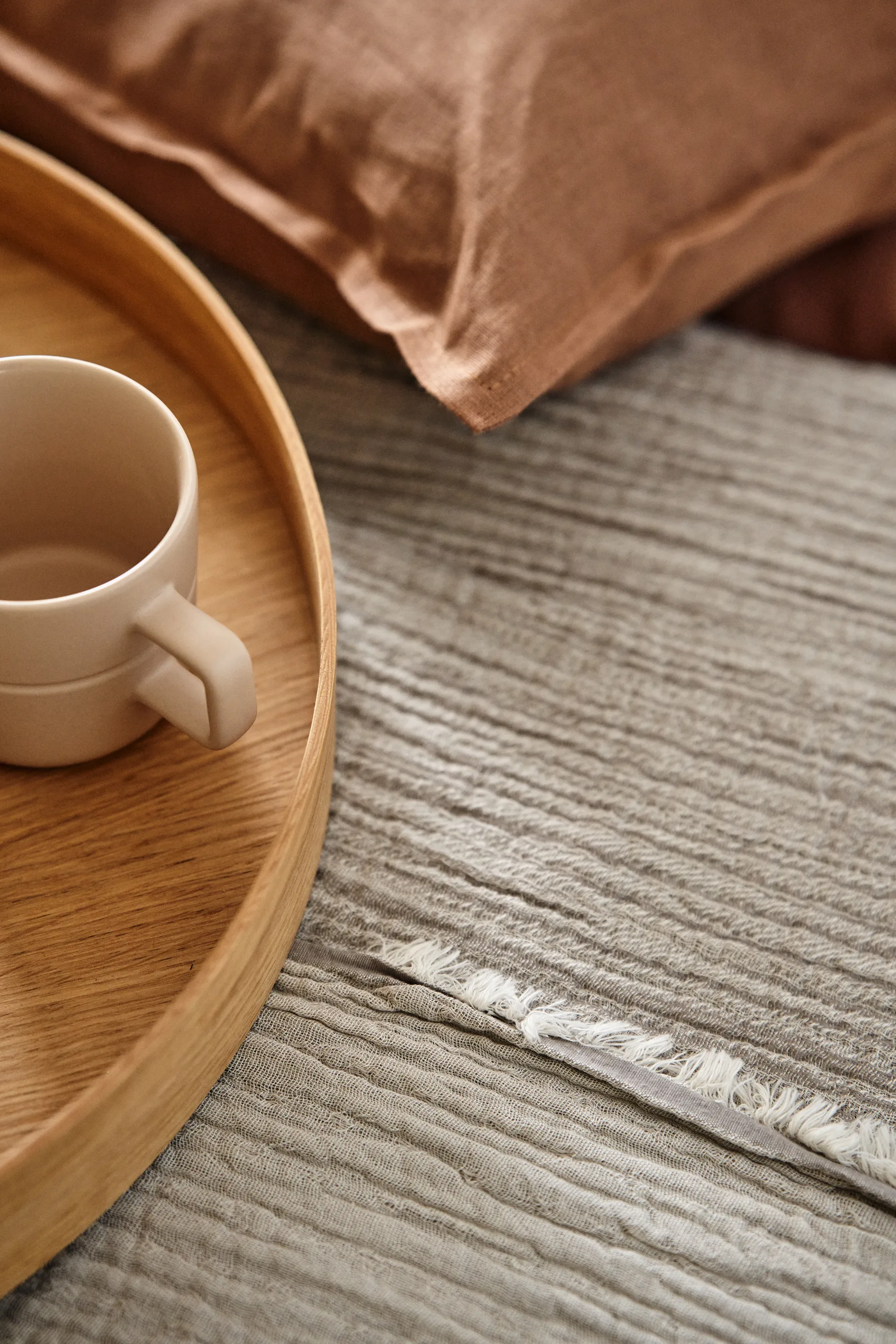 Calm クッションカバー リネン40x60 cm, Almond Brown Scandi Living | スカンジリビング