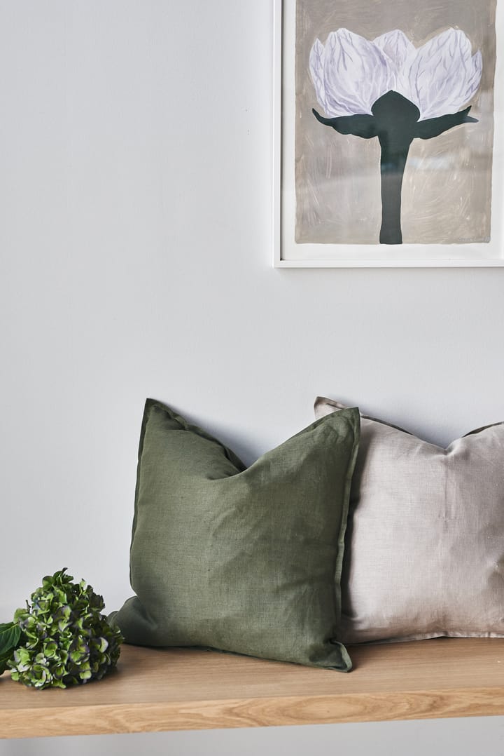 Calm クッションカバー リネン50x50 cm, Forest Green Scandi Living | スカンジリビング