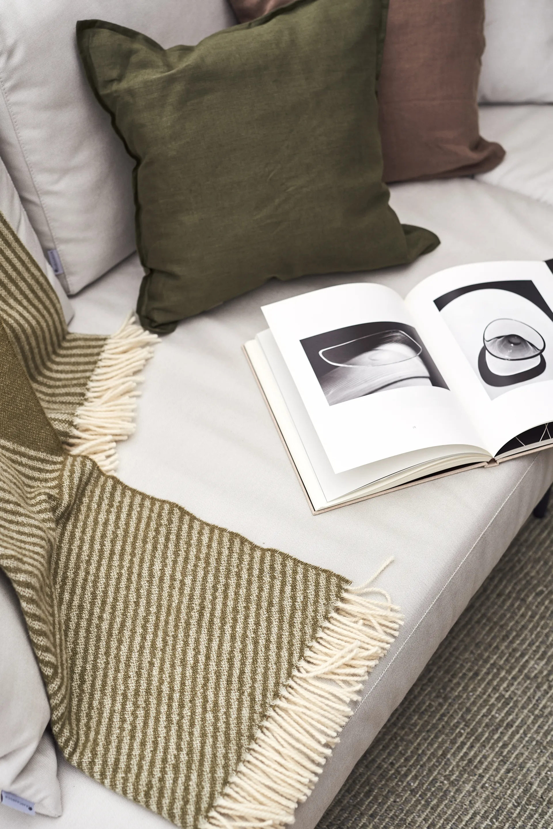 Calm クッションカバー リネン50x50 cm, Forest Green Scandi Living | スカンジリビング